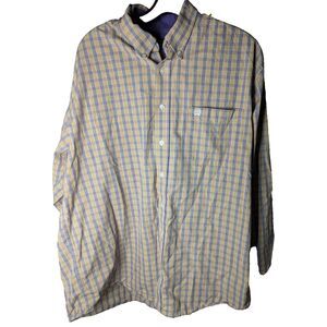 Cinch‎ Mens Long Sleeve Button Down Dress Shirt Large Western Cowboy Plaid